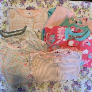 Lot of 6 footie pajamas size 6-9 months